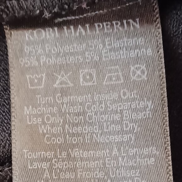 EUC Kobi Halperin "Lori" Black Ankle-Length Faux Suede Pants SIze Small - Picture 5 of 5